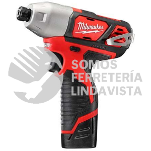 2462-22 KIT DE ATORNILLADOR DE IMPACTO HEX INALAMBRICO M12 1/4\" 1 000 LBS/IN 2 BATERIAS MILWAUKEE