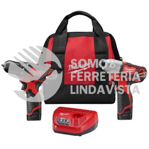 2494-22 JUEGO COMBINADO DE 2 HTAS TALADRO ATORNILLADOR 3/8\" ATORNILLADOR IMPACTO HEX M12 2 BAT MILWAUKEE
