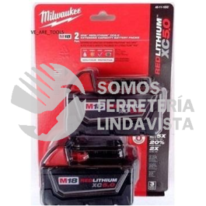 48-11-1852 BATERIAS DE CAPACIDAD EXTENDIDA M18 REDLITHIUM 5 0AH BAT-2 PACK MILWAUKEE