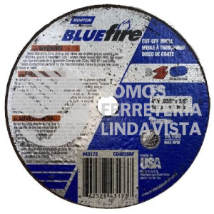 66252843173 DISCO DE CORTE PEQUEÑO BLUEFIRE 4X 035X3/8\" IN 100X0 9X10MM T01/41 METAL CO4035BF NORTON