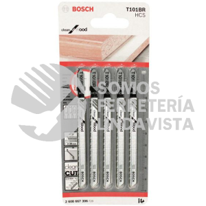 T101BR SEGUETA DE SIERRA CALADORA PARA MADERA 3-30MM PAQUETE CON 5 PIEZAS (2608630014-720) BOSCH
