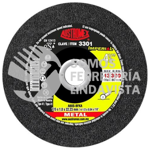 3301 DISCO DE CORTE IMPERIAL PARA ACERO AL CARBON IMPERIAL TIPO 41 GRANO 60 (4-1/2\"X0 04X7/8\") AUSTROMEX