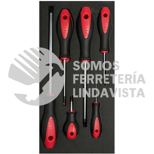CH116 JUEGO DE DESTORNILLADORES MANGO BIMATERIAL PUNTA PHILLIPS, 6 PIEZAS URREA