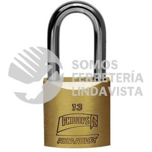 13GL CANDADO DE LATON 45MM 1-3/4\" GANCHO LARGO PHILLIPS