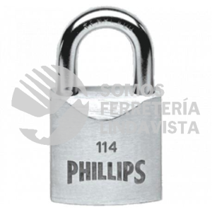 114GL CANDADO METALICO GANCHO LARGO 50MM-2\" PHILLIPS