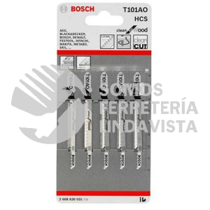 T101AO SEGUETA PARA SIERRA CALADORA 1 5-15MM 18DPP PAQUETE CON 5 PIEZAS (2608667304-720) BOSCH
