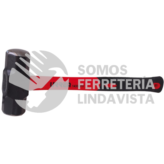 1435GFV MARRO OCTAGONAL CABEZA MAQUINADA CON MANGO DE FIBRA DE VIDRIO DE 15-1/4", 4 LB URREA