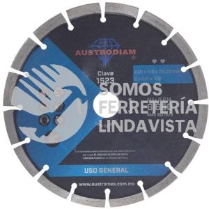 1523 DISCO DE DIAMANTE AZUL SEGMENTADO USO GENERAL (9\"X0 102\"X7/8\") AUSTRODIAM AUSTROMEX