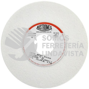 178 RUEDA BLANCA VITRIFICADA PARA ESMERILADO DE ACERO TIPO 1 GRANO 80 (6\"X1/2\"X1-1/4\") AUSTROMEX