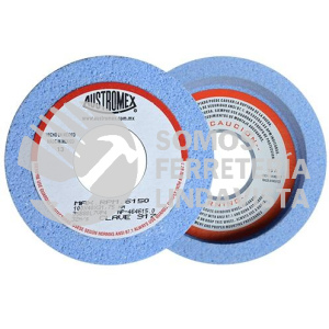 917 RUEDA AZUL VITRIFICADA PARA RECTIFICADO DE ACERO TIPO 6 GRANO 80 (4\"X1-1/2\"X1-1/4\") AUSTROMEX
