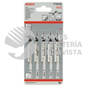T101D SEGUETA CALADORA PARA MADERA 10-45MM 5-6 DPP PAQUETE CON 5 PIEZAS (2608667307-720) BOSCH