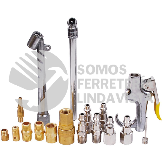 108141 JUEGO DE ACCESORIOS NEUMATICOS, 17 PIEZAS SURTEK